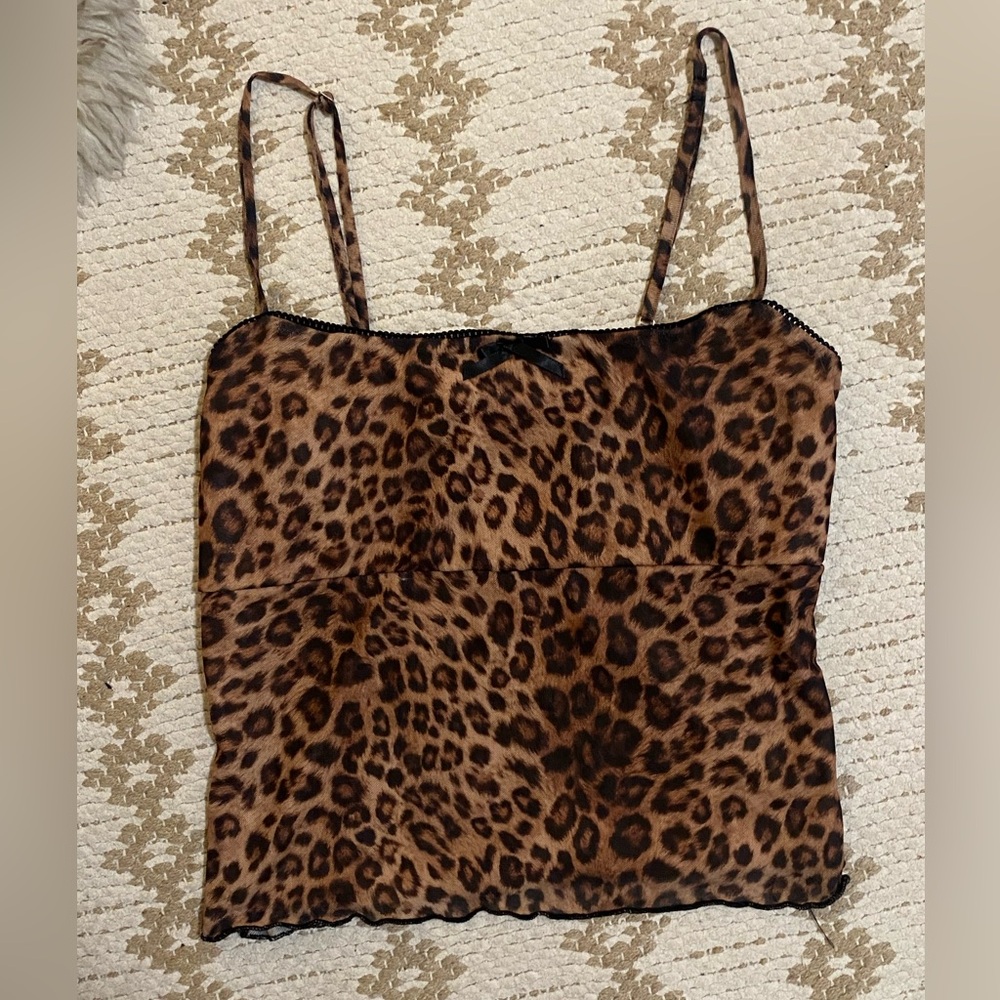 Stella Laguna Beach Brown Leopard Camisole